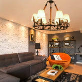 Kroonluchter retrovogeldecoratie voor de woonkamer