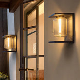 Solar LED wandlamp buiten in grijs ontwerp