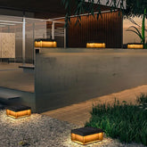 Sokkellamp Solar Zwart Vierkant Buiten