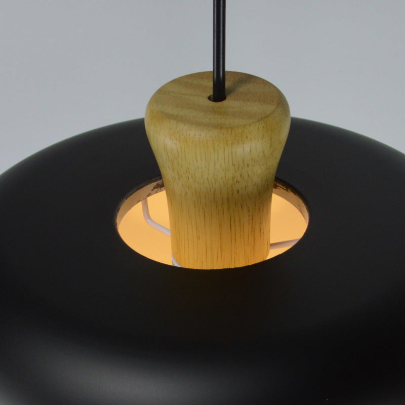 Neutrale hanglamp voor de eetkamer cilindervormige kap