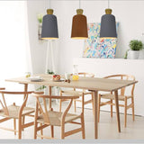 Neutrale hanglamp voor de eetkamer cilindervormige kap