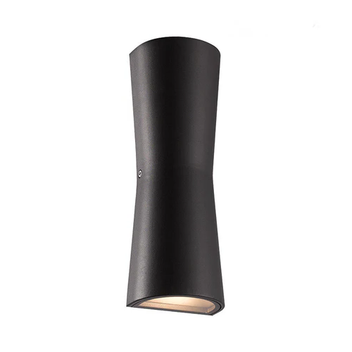 Up down verlichting zwarte buiten wandlamp