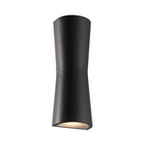Up down verlichting zwarte buiten wandlamp