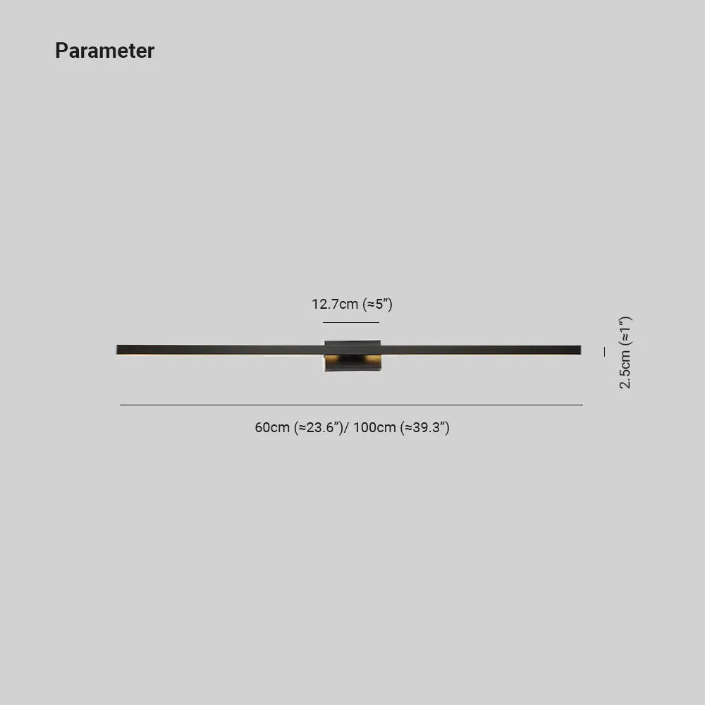 Wandlamp zwart langwerpig led verlichting