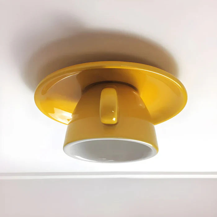 Slaapkamer blauwe koffiecup plafondlamp