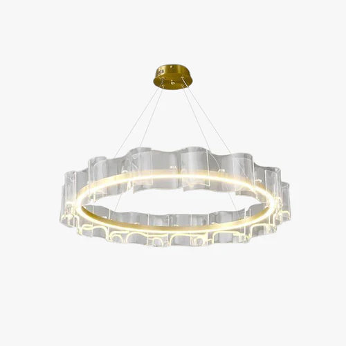 Hanglamp ringen goud golvende rand led