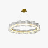 Hanglamp ringen goud golvende rand led