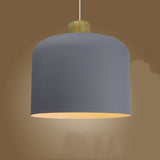 Neutrale hanglamp voor de eetkamer cilindervormige kap