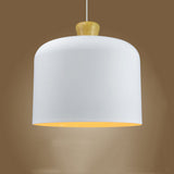 Neutrale hanglamp voor de eetkamer cilindervormige kap
