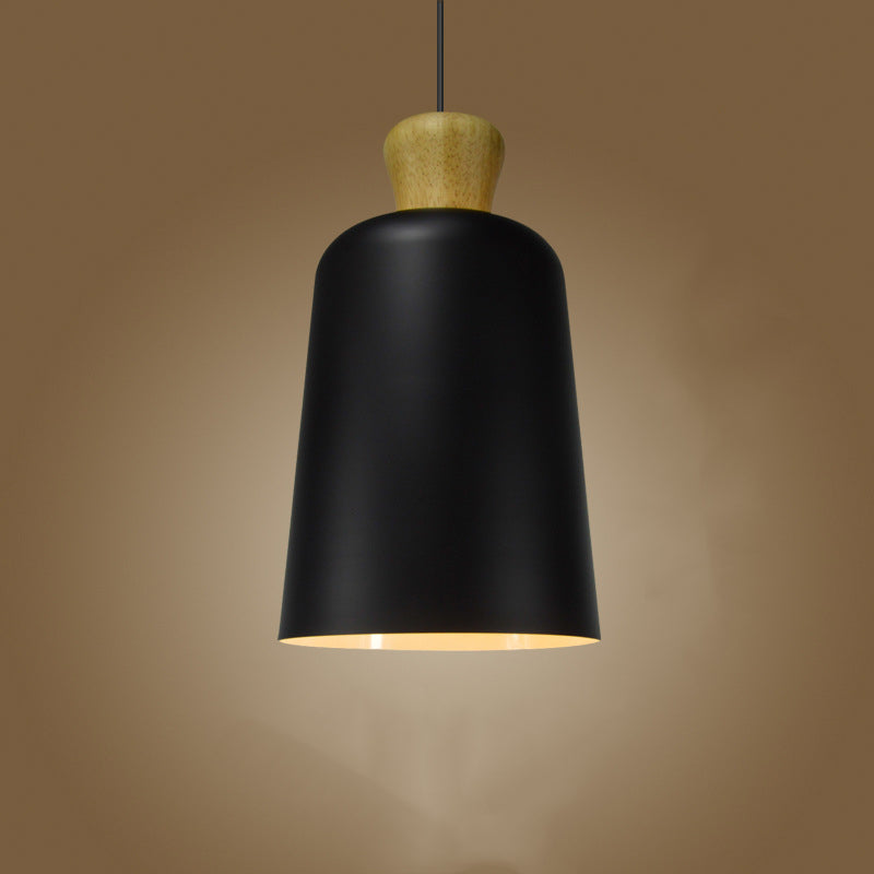 Neutrale hanglamp voor de eetkamer cilindervormige kap