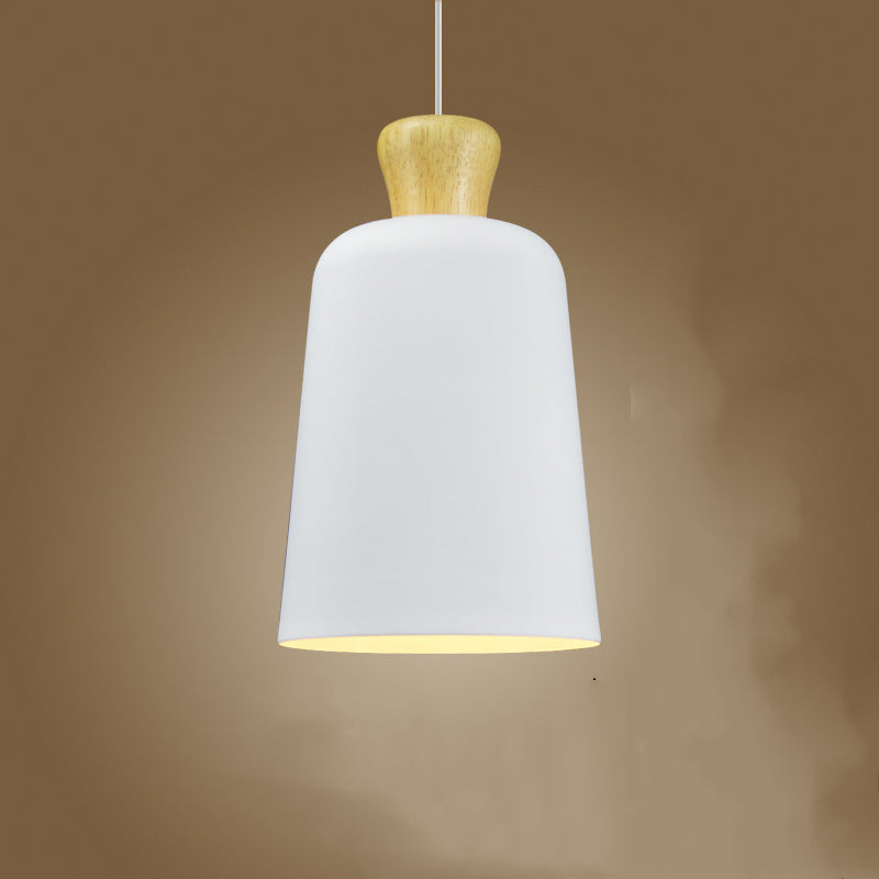 Neutrale hanglamp voor de eetkamer cilindervormige kap