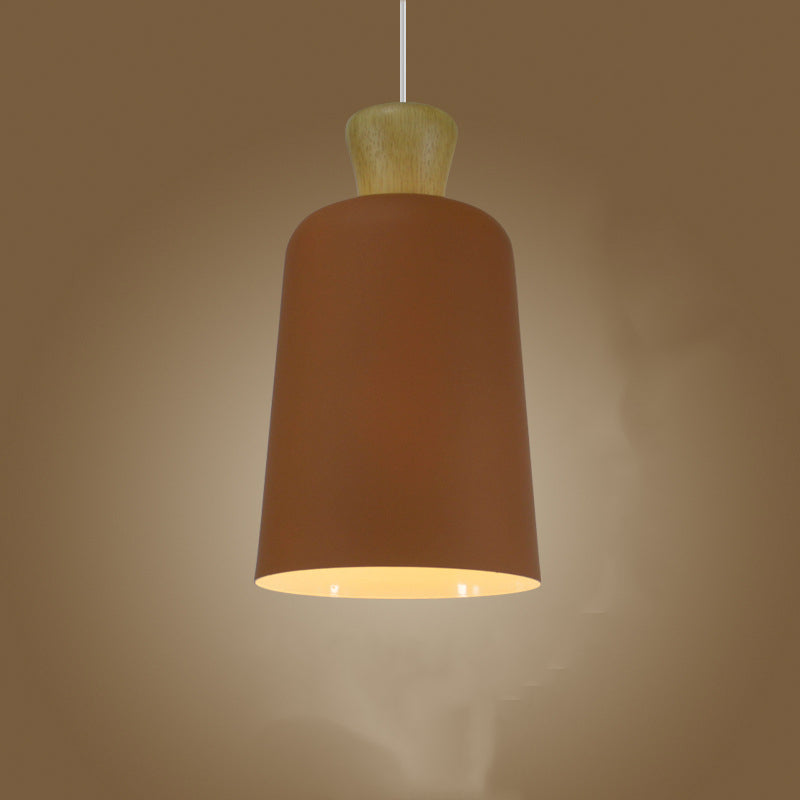 Neutrale hanglamp voor de eetkamer cilindervormige kap