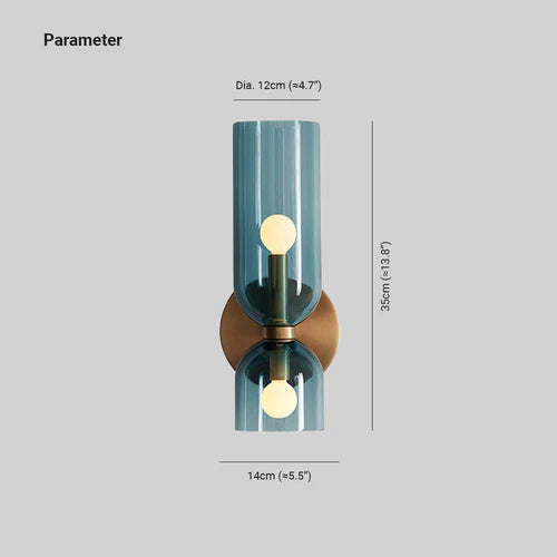Wit wandlamp op en neer licht glas slaapkamer