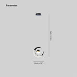 Hanglampen led zwart in maanvorm