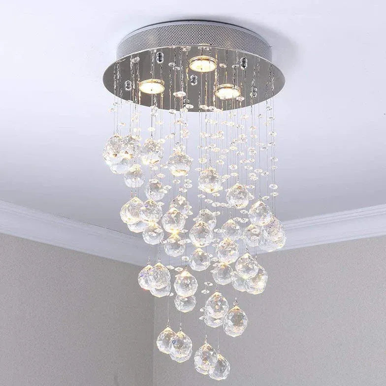 Plafondlamp kristallen in moderne luxe stijl
