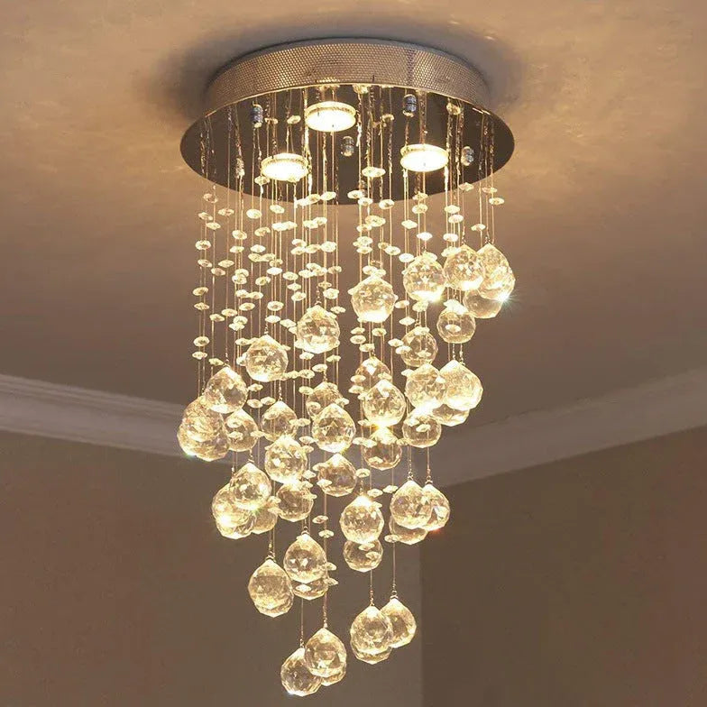 Plafondlamp kristallen in moderne luxe stijl