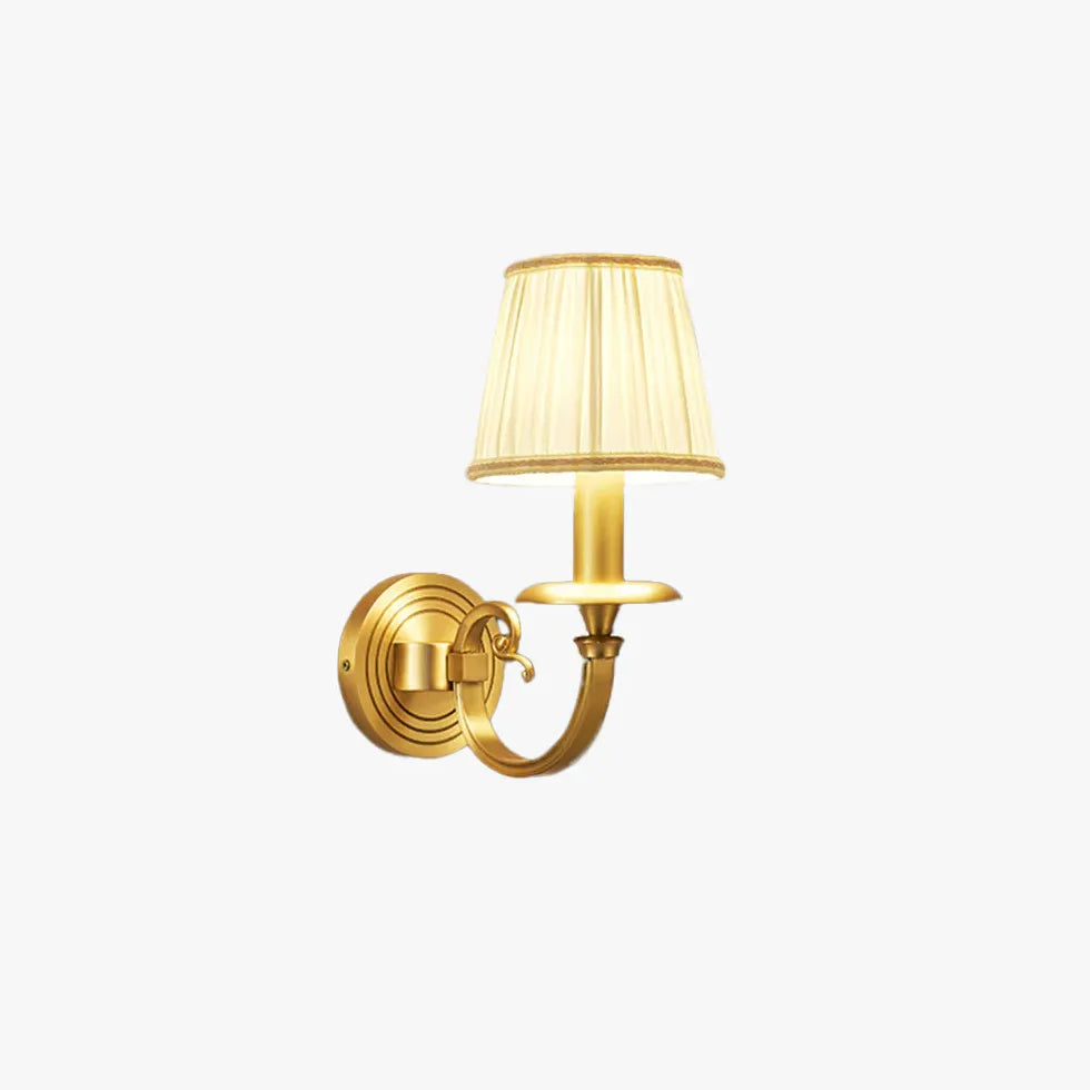 Retro wandlamp binnen gouden dubbele armen