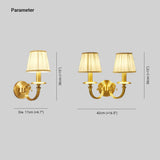 Retro wandlamp binnen gouden dubbele armen