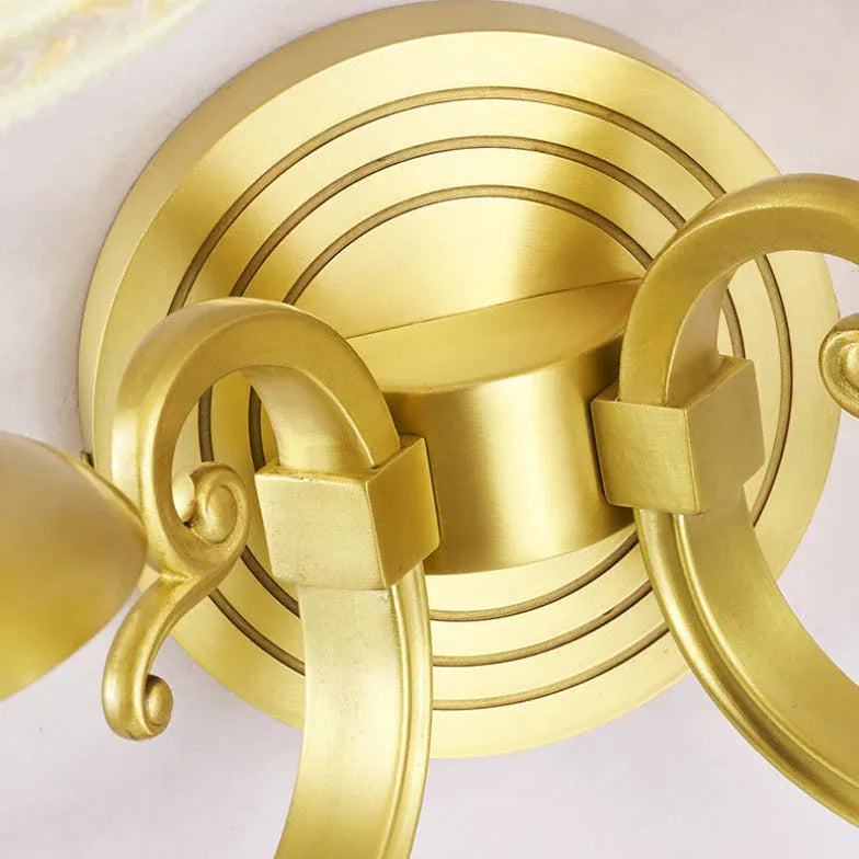 Retro wandlamp binnen gouden dubbele armen