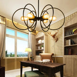 Industrieel hanglamp zwart met geometrisch frame