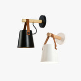 Wandlamp slaapkamer wit moderne houten stijl