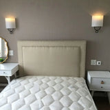 Design wandlampen binnen witte badkamer verlichting