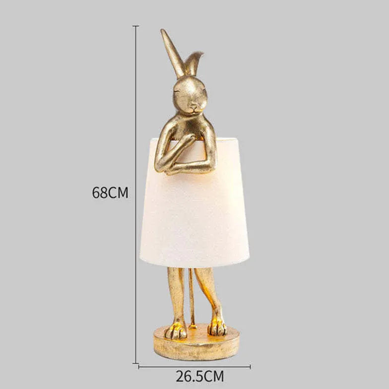 Tafel leeslamp gouden konijn ontwerp slaapkamer