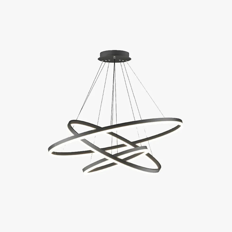 Ring hanglamp modern zwart led