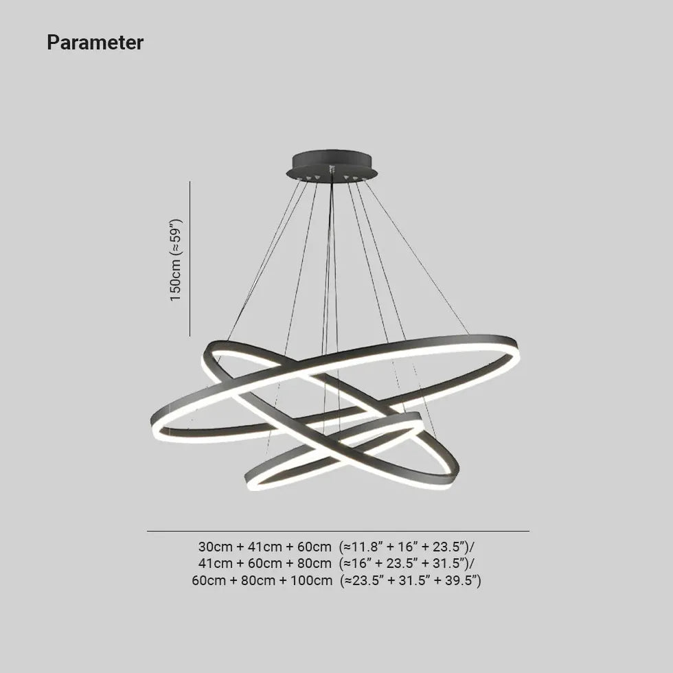 Ring hanglamp modern zwart led