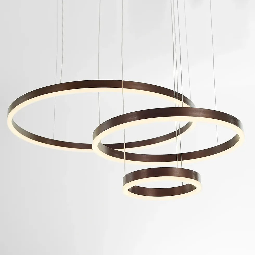 Plafondlamp rond goud meerdere lampen woonkamer