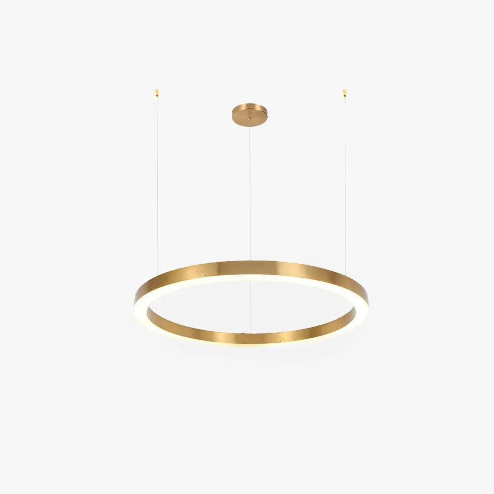 Led lamp rond gouden woonkamer
