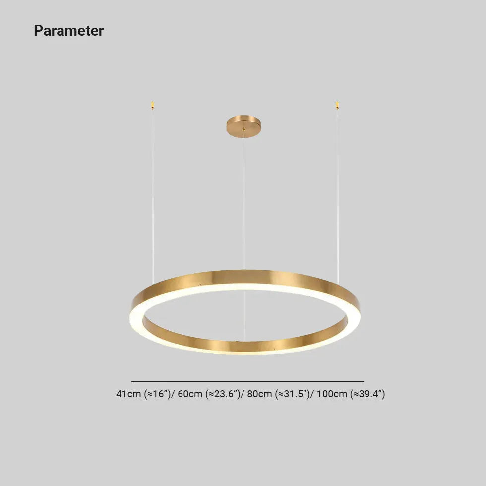 Led lamp rond gouden woonkamer