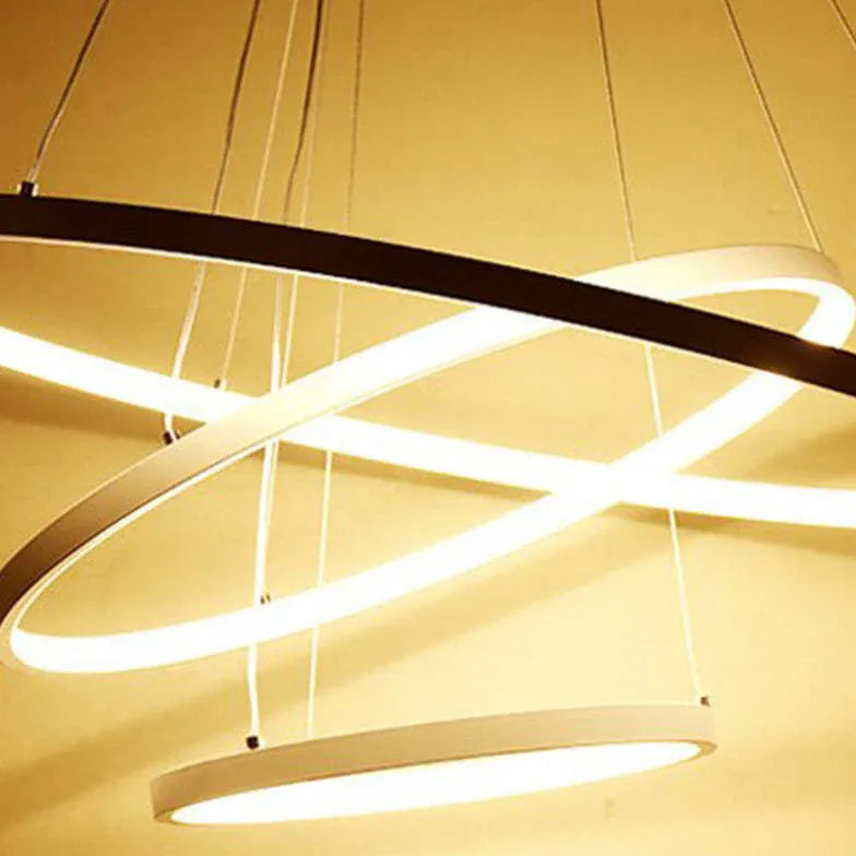 Hanglamp led ring goud met afstandsbediening dimbaar
