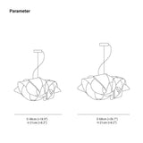 Hanglampen led witte wolkvormige pvc