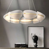 Hanglamp rond wit segment ontwerp woonkamer