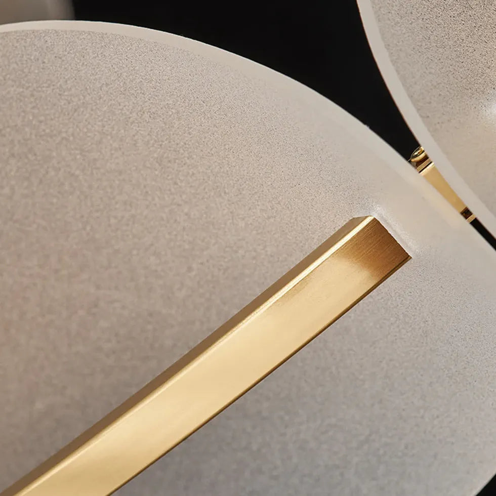 Hanglamp rond wit segment ontwerp woonkamer