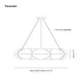 Hanglamp rond wit segment ontwerp woonkamer