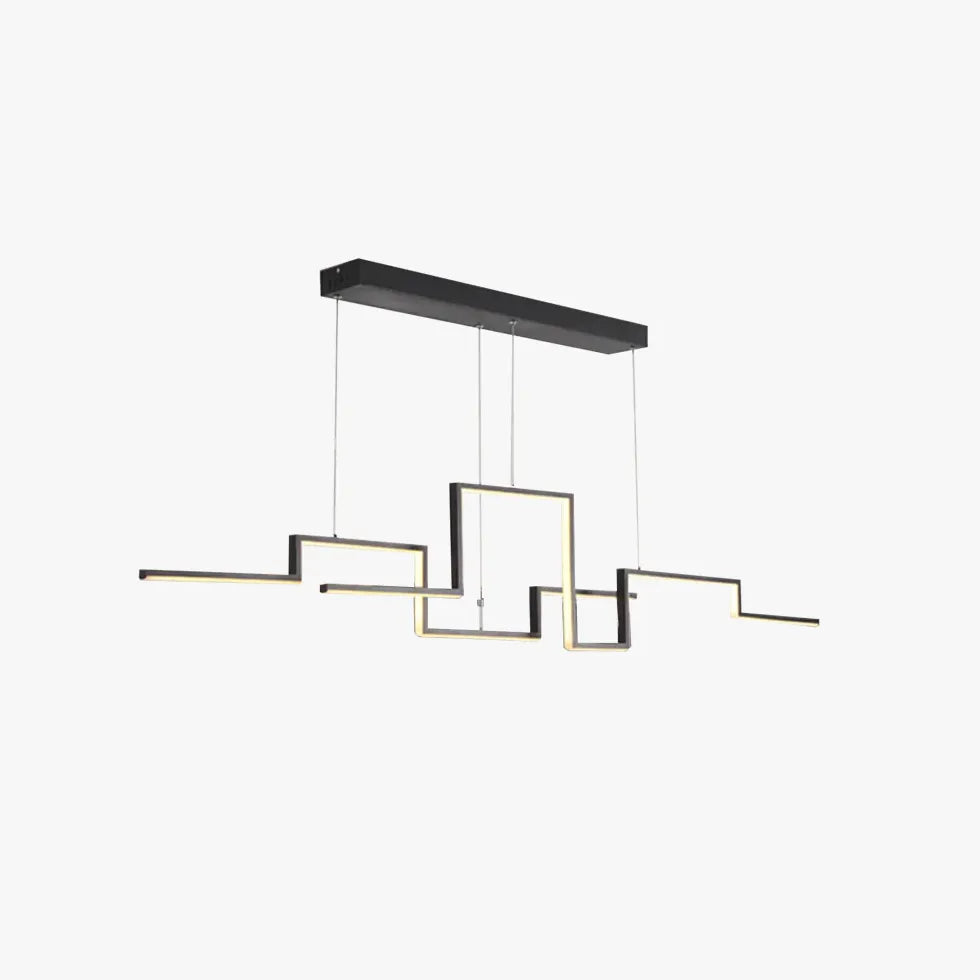 Eettafel zwarte opvouwbare lijnontwerp hanglamp
