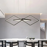 Design hanglamp led zwarte diamantvormige frame