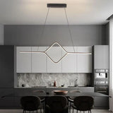 Dimbare led hanglamp zwarte geometrische lijnen ontwerp