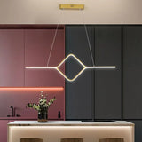 Dimbare led hanglamp zwarte geometrische lijnen ontwerp