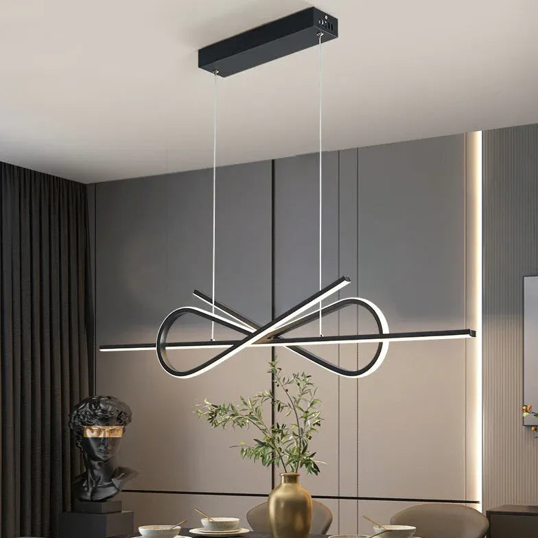 Led hanglamp dimbaar zwarte lineaire ontwerp