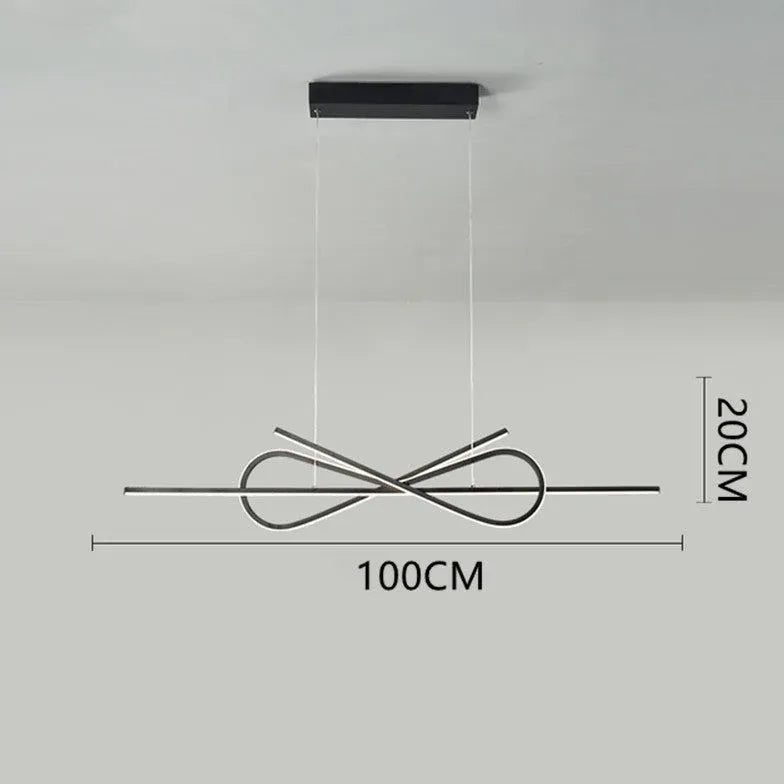 Led hanglamp dimbaar zwarte lineaire ontwerp