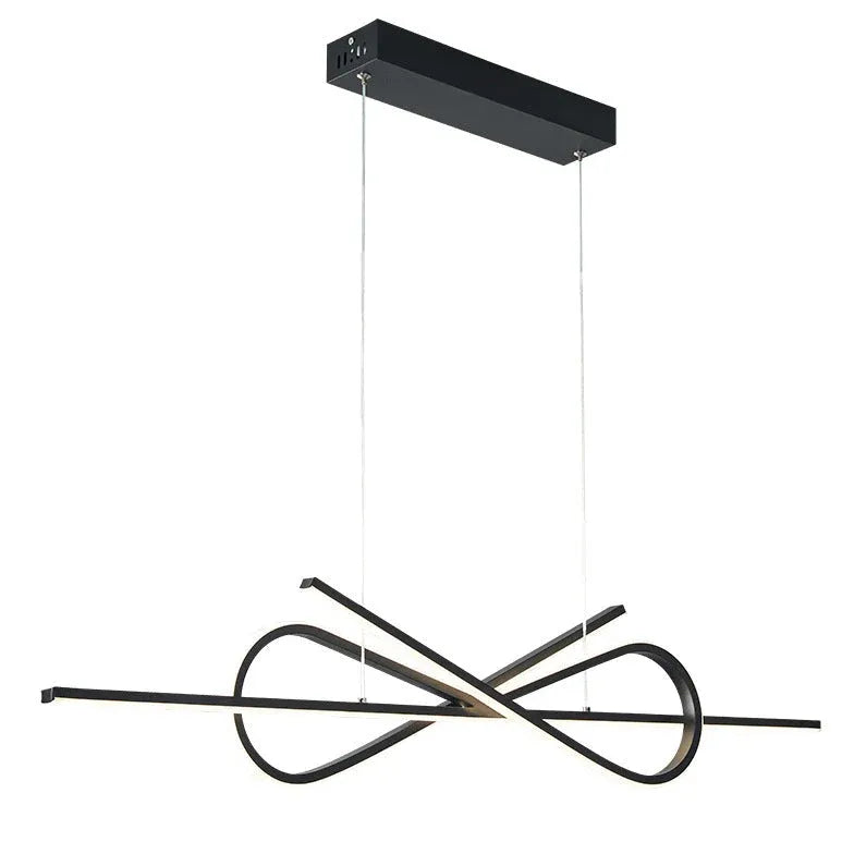 Led hanglamp dimbaar zwarte lineaire ontwerp