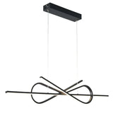 Led hanglamp dimbaar zwarte lineaire ontwerp