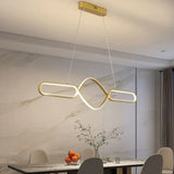 Dimbare led hanglamp eettafel gebogen lijnontwerp
