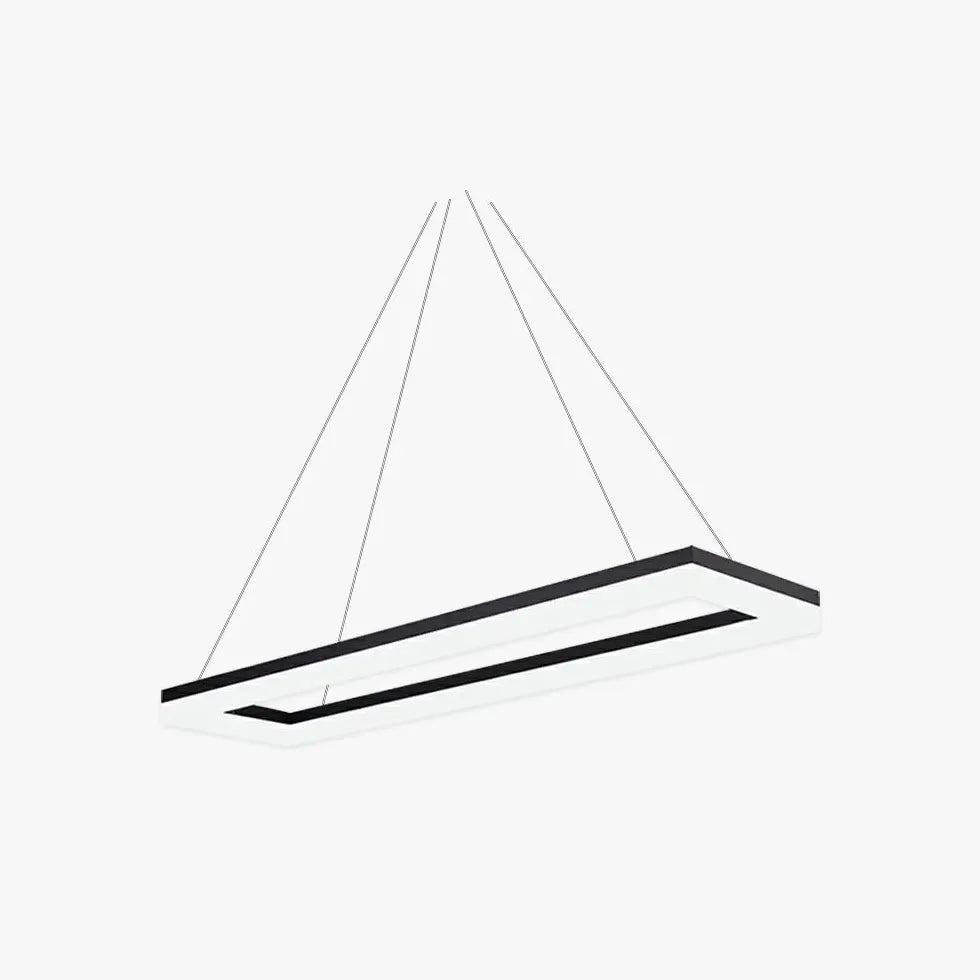 Hanglamp werkkamer zwarte rechthoekige led