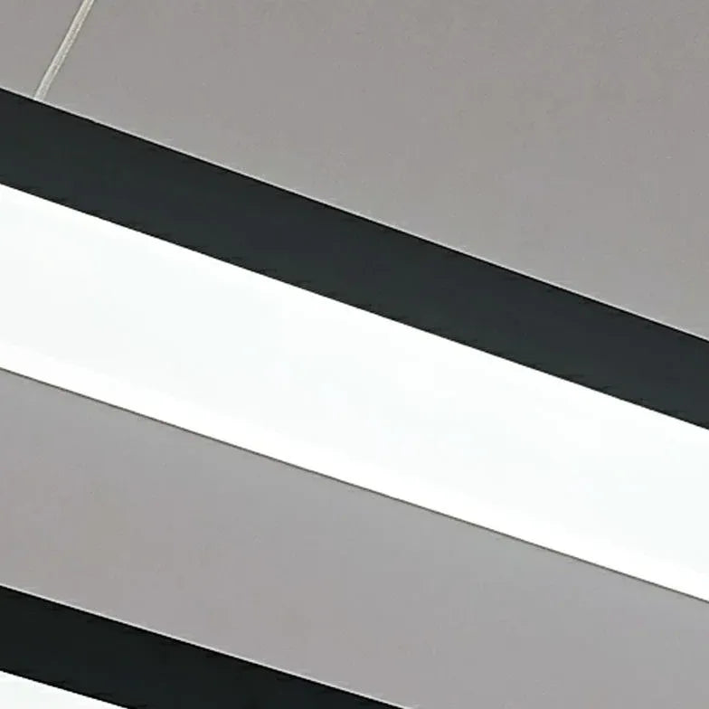 Hanglamp werkkamer zwarte rechthoekige led