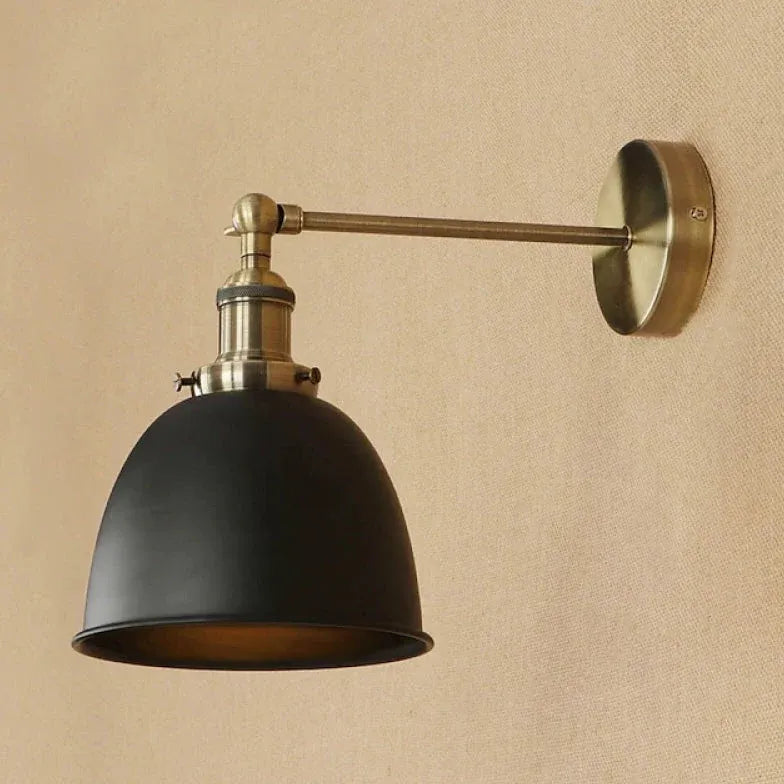 Vintage wandlamp industrieel in wit met dimfunctie