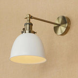 Vintage wandlamp industrieel in wit met dimfunctie